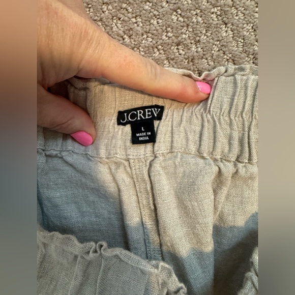 J. Crew High Waist Linen Shorts - Cream - Picture 3 of 4